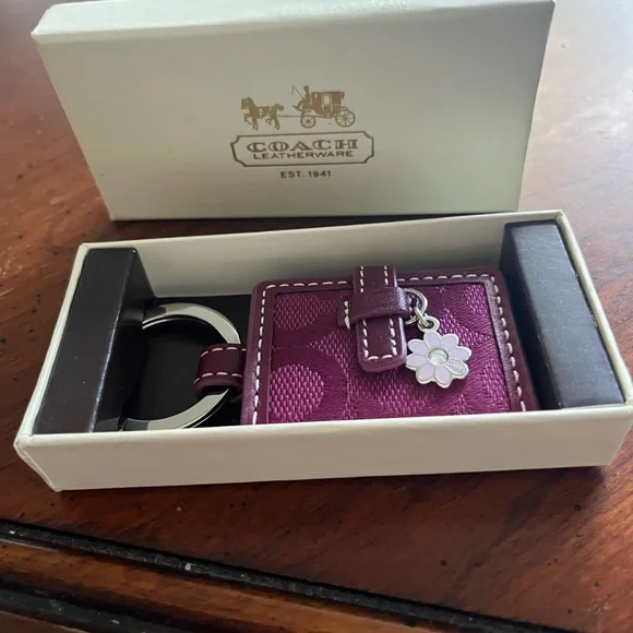 Coach Purple Mini Wallet Keychain - Picture 1 of 1